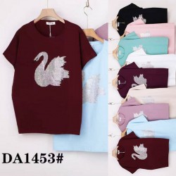 Футболка жіноча, стрейч/коттон 5 шт (58-66 р) ZeL777_DA1453