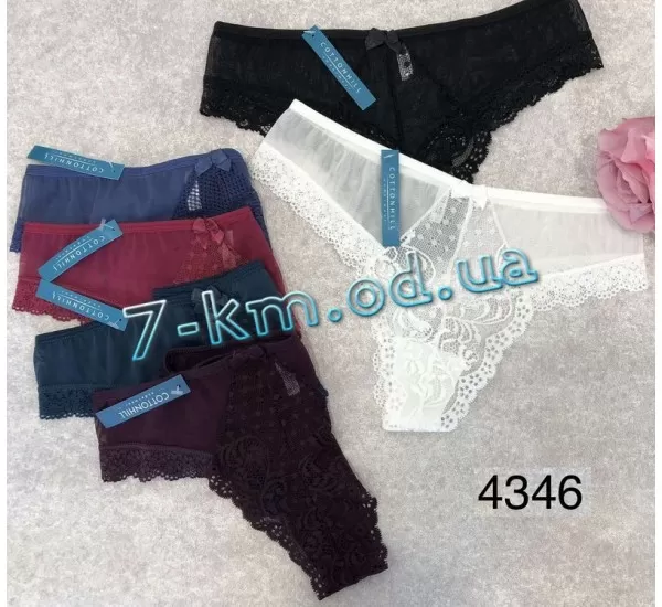 Стринги Подросток-Женские Tes_4346 коттон/ликра 12 шт (44 р) Стринги Подросток-Женские Tes_4346 коттон/ликра 12 шт (44 р)