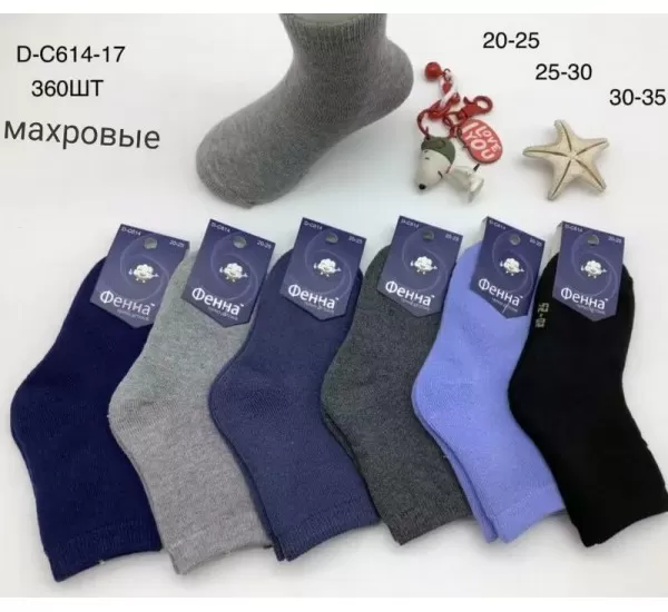 Шкарпетки для хлопчиків 12 шт (20-35 р) махра KiE_C614-17 Шкарпетки для хлопчиків 12 шт (20-35 р) махра KiE_C614-17