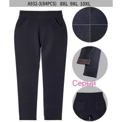 Штани жіночі 6 шт (8-10XL) трикотаж/хутро KiE_A932-3