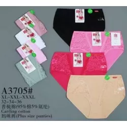 Труси жіночі 12 шт (1-3XL) коттон KiE_A3705