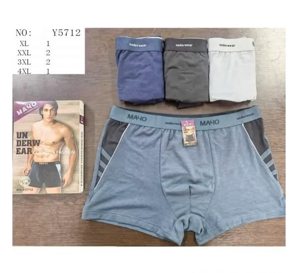 Труси чоловічі 24 шт (1-4XL) коттон KiE_Y5712
