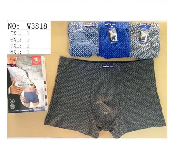 Труси чоловічі 24 шт (5-8XL) бамбук KiE_W3818