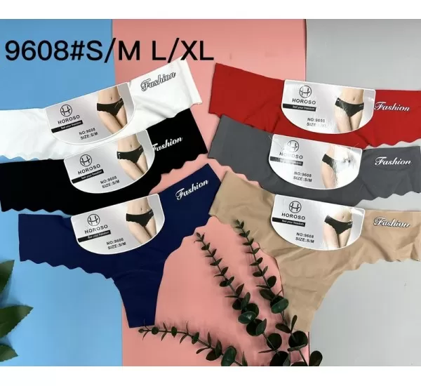 Стрінги жіночі, поліестер 12 шт (S-XL) KiE_9608