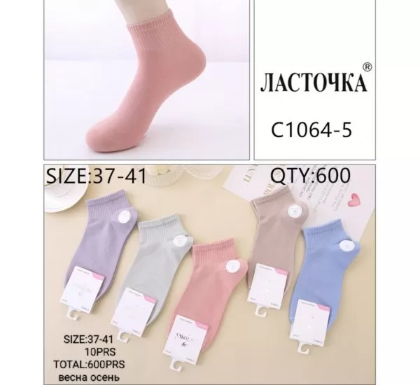 Шкарпетки жіночі 10 шт (37-41 р) коттон KiE_C1064-5