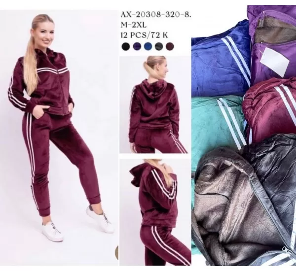 Спорт костюм жіночий, велюр/хутро 6 шт (M-2XL) SeR2152_20308 Спорт костюм жіночий, велюр/хутро 6 шт (M-2XL) SeR2152_20308