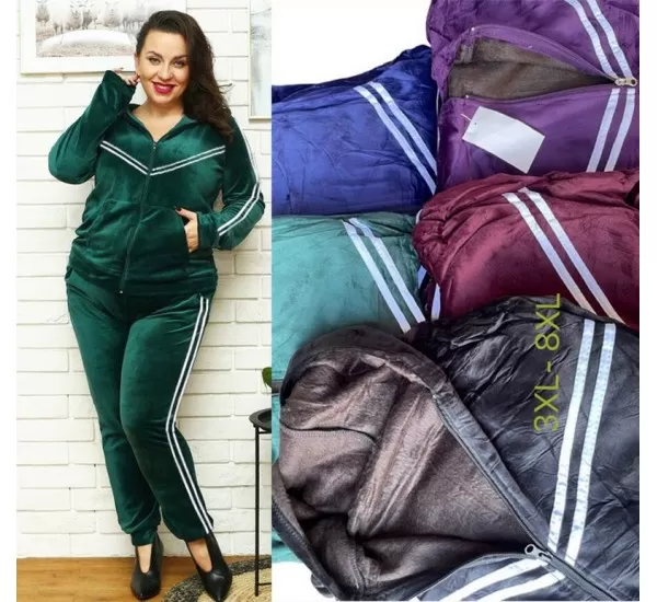 Спорт костюм жіночий, велюр/хутро 6 шт (3-8XL) SeR2152_20313 Спорт костюм жіночий, велюр/хутро 6 шт (3-8XL) SeR2152_20313