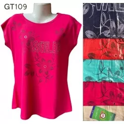 Футболка жіноча трикотаж 5 шт (2-5XL) SeR2152_GT109