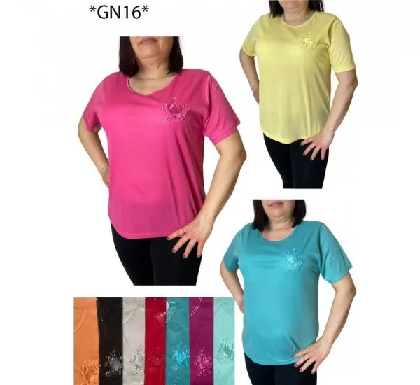 Футболка жіноча трикотаж 5 шт (M-3XL) SeR2152_GN16 Футболка жіноча трикотаж 5 шт (M-3XL) SeR2152_GN16