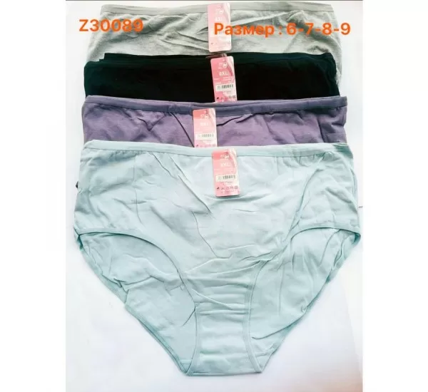 Труси жіночі 16 шт (6-9XL) рубчик KiE_Z30089b