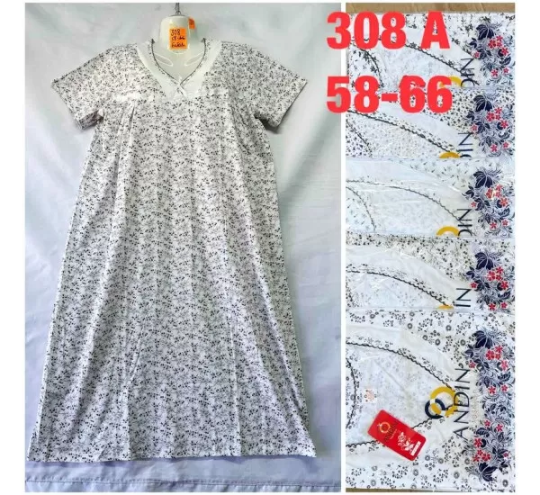 Нічна сорочка жіноча, трикотаж 5 шт (58-66 р) TaN_308A