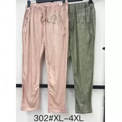 Штани жіночі, льон 4 шт (1-4XL) ZeL3422_302