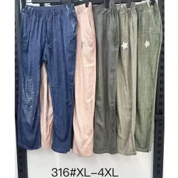 Штани жіночі, льон 4 шт (1-4XL) ZeL3422_316