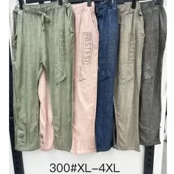 Штани жіночі, льон 4 шт (1-4XL) ZeL3422_300