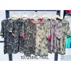 Футболка женская, коттон 4 шт (1-4XL) ZeL3422_10721